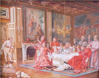 Cardinals drinking champagne - C. Petil