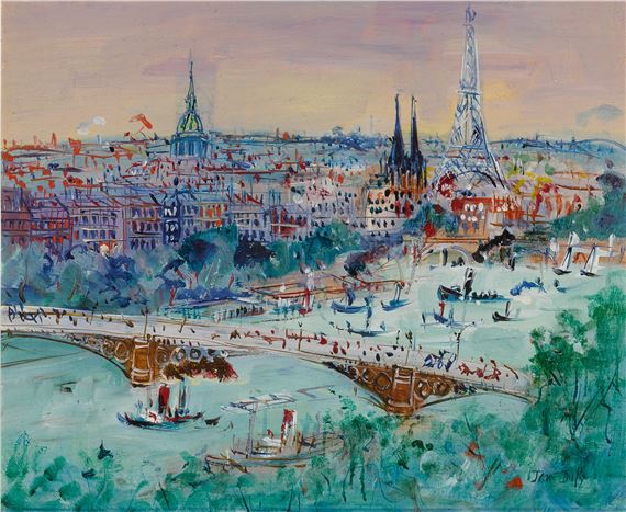 Jean Dufy、Paysage a Preuilly sur Claisse Jean Dufy | Paysage, Preuilly-sur-Claise (1939) | MutualArt