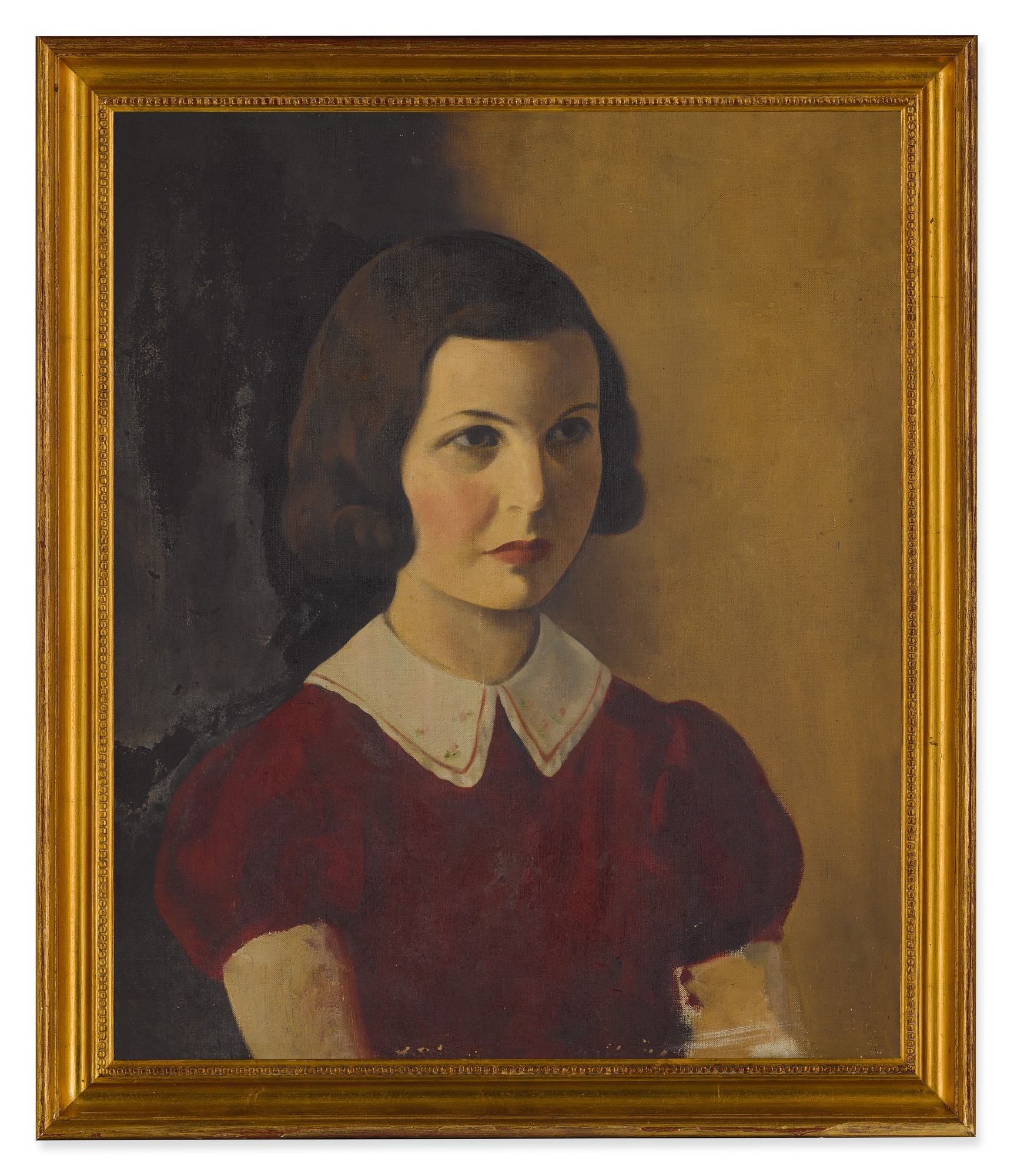 Artwork by Jacob Kramer, Portrait of a Girl, Made of Oil on canvas