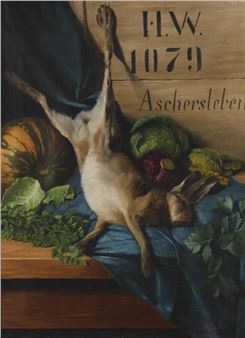 Gemüsestillleben mit erlegtem Hasen - K. Kraft