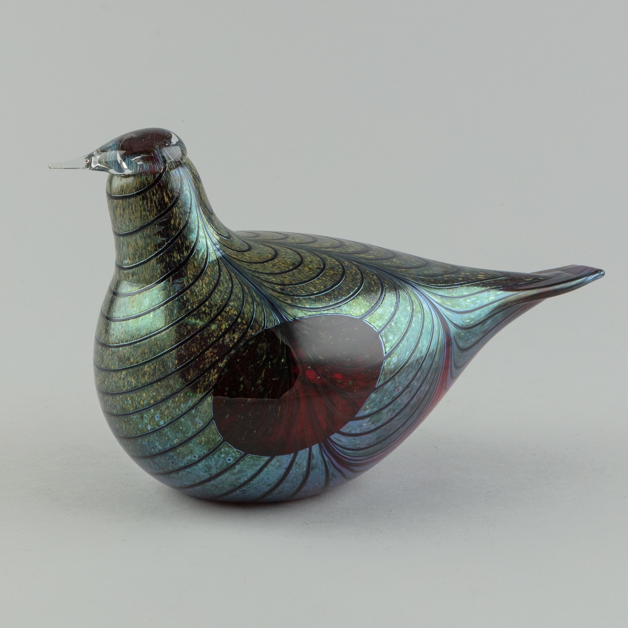 Artwork by Oiva Toikka, Pheasant, Made of polychrome glass