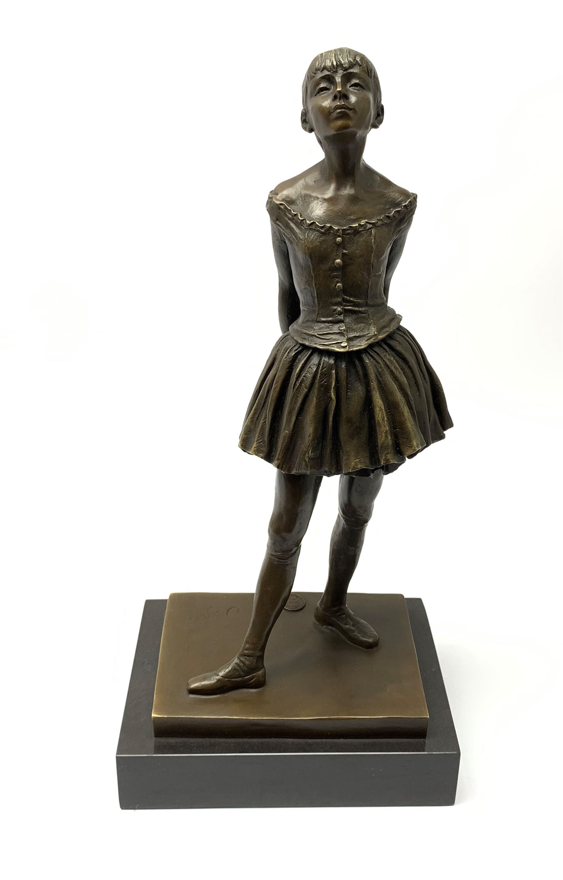 Artwork by Edgar Degas, La Petite Danseuse de Quatorze Ans, Made of bronze, raised upon a rectangular base