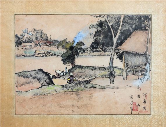Riverside of the Province of Ha Nam by Pham Hau, Circa 1934 or 1935