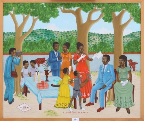 Artwork by Jean Claude Severe, L'anniversaire de maman, Made of Board