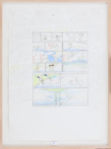 Artwork by Rinke Nijburg, The announcement of the upside down world, Made of Mixed technique