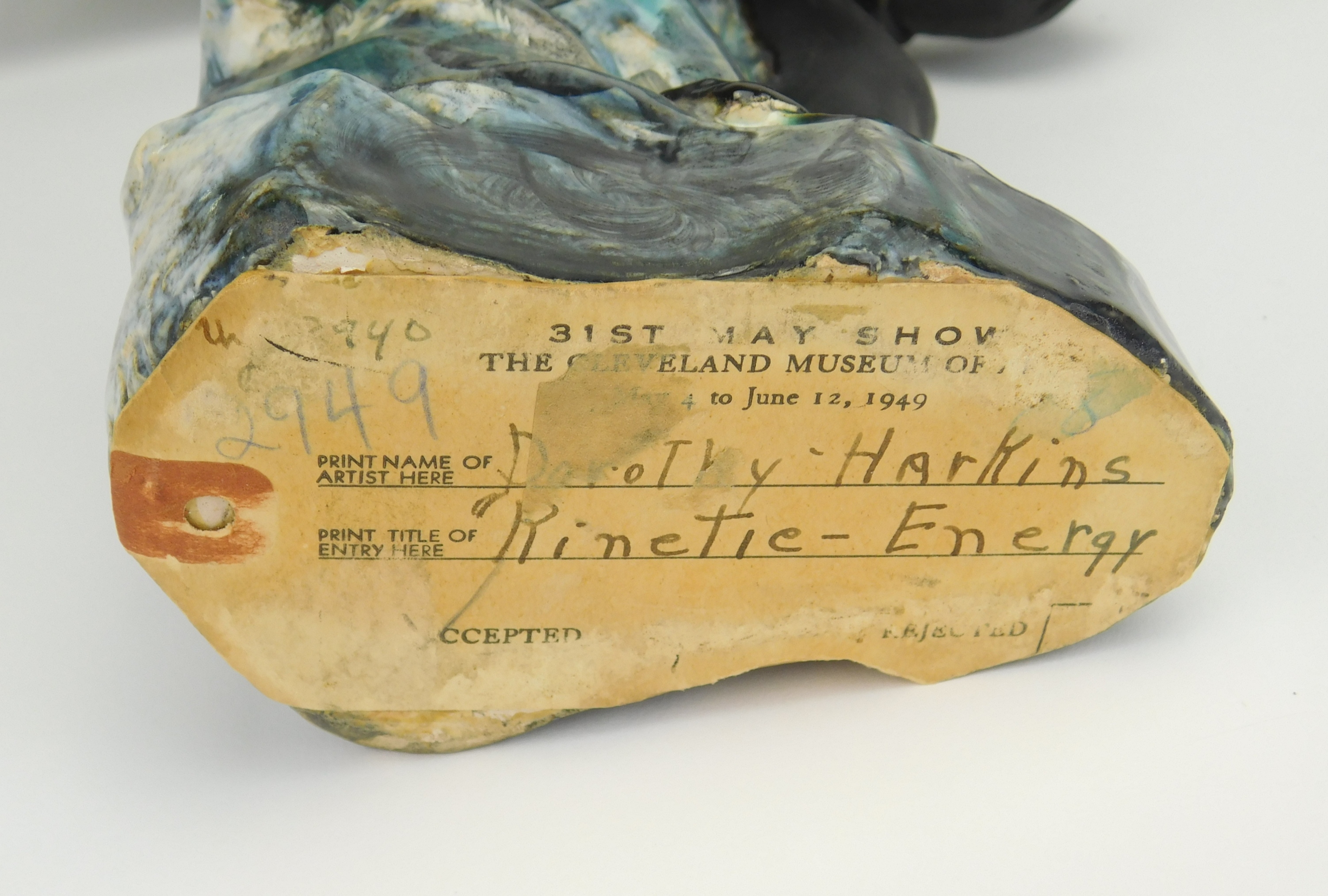 Artwork by Dorothy S. Harkins, ''Kinetic Power'', Made of ceramic sculpture