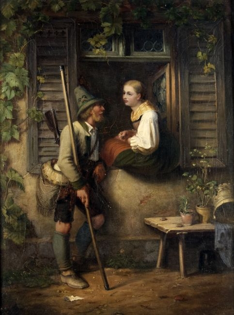 Artwork by Carl Adolf Mende, The Rendez-vous, Made of oil on canvas