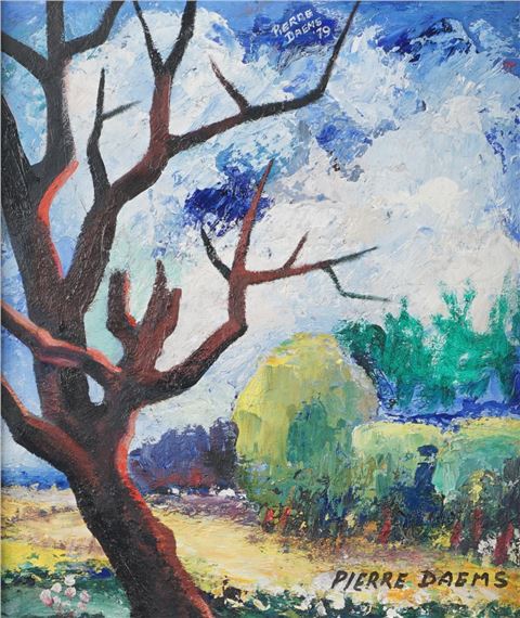 Red tree by Pierre Daems