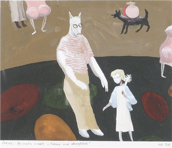 Animal circle: Father and Daughter by Dmitri Merkoulov, 1994