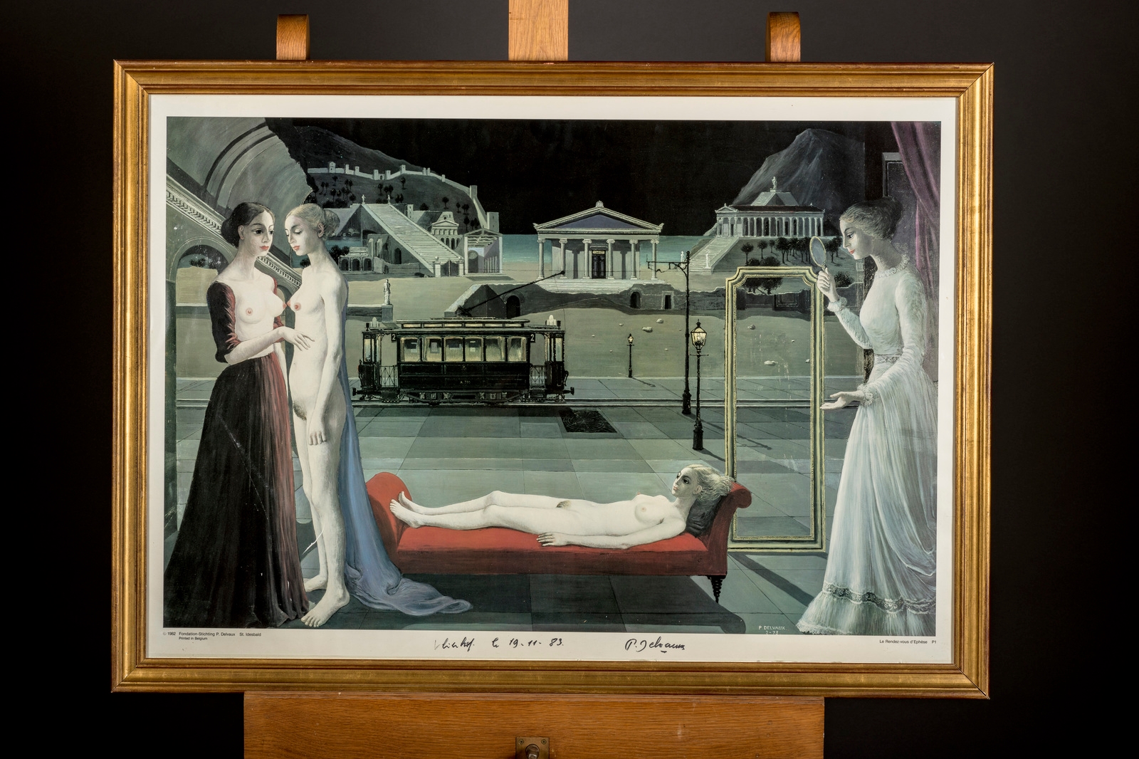 Untitled by Paul Delvaux, 1982