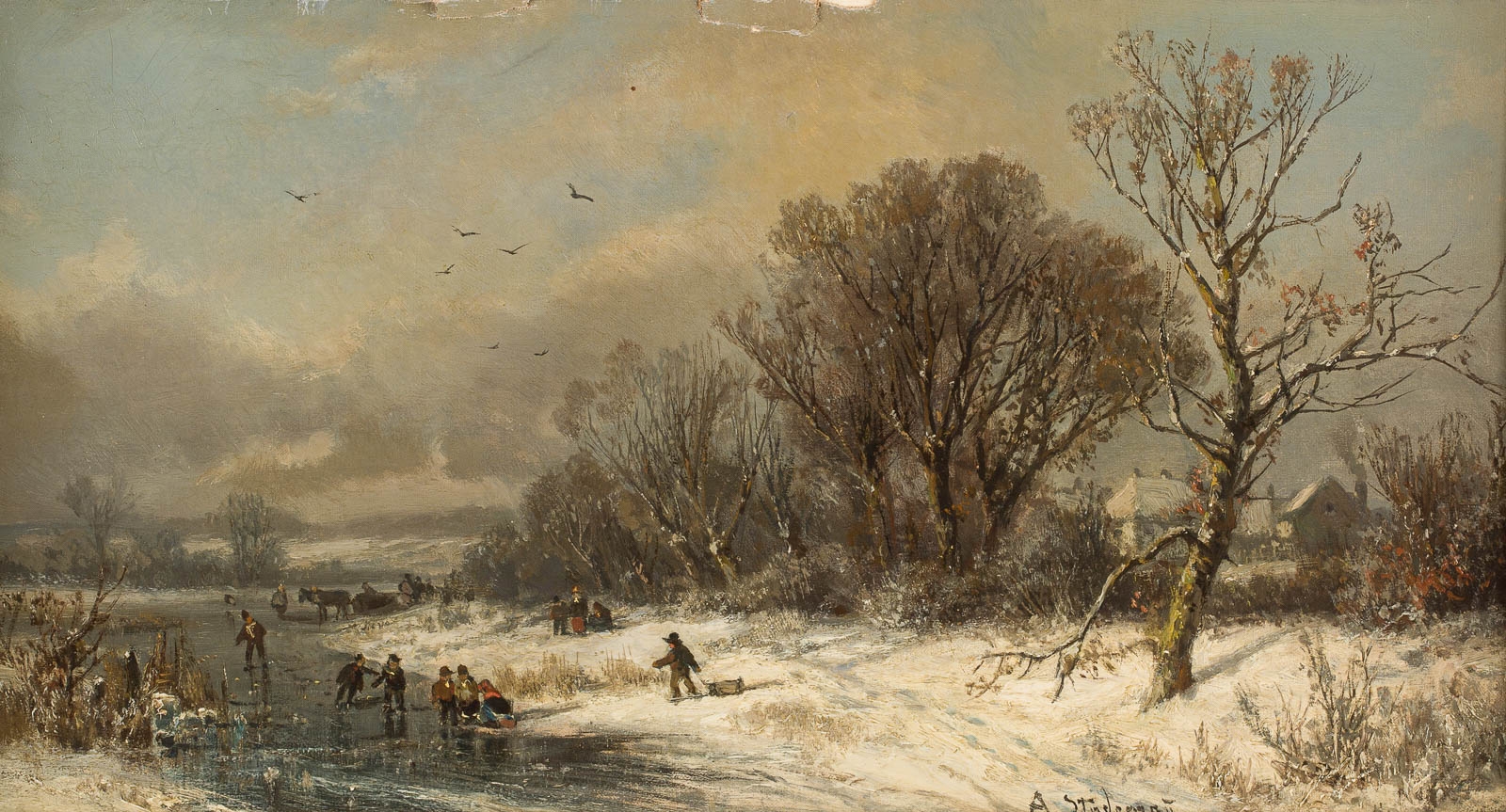 Adolf Stademann | WINTERLICHE MONDLANDSCHAFT | MutualArt