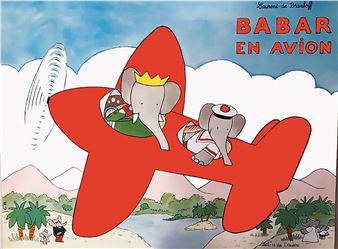 Jean de Brunhoff | Babar en Avion (ca. 1980) | MutualArt