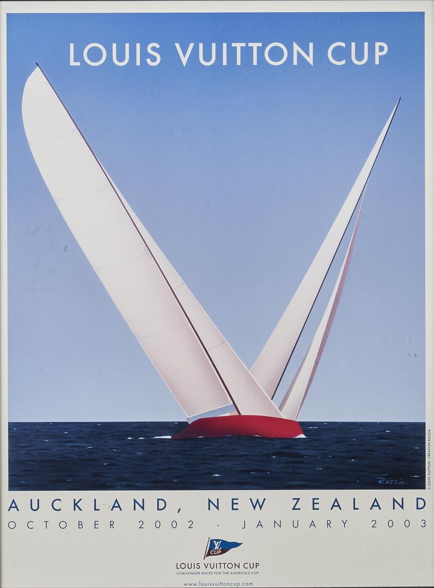 Original vintage poster Louis VUITTON Cup Auckland - RAZZIA
