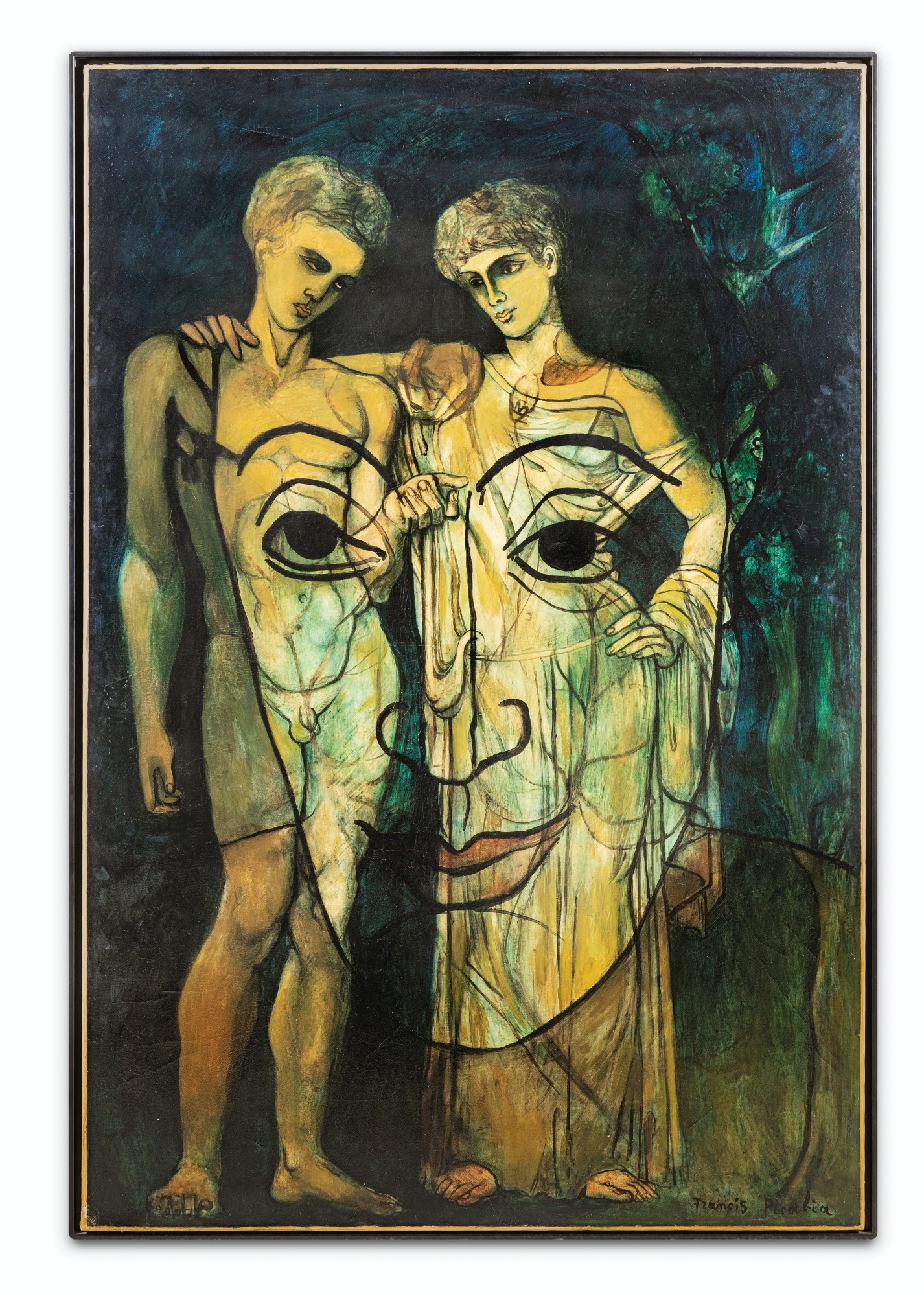 Artwork by Francis Picabia, Adam et Ève, Made of oil on canvas