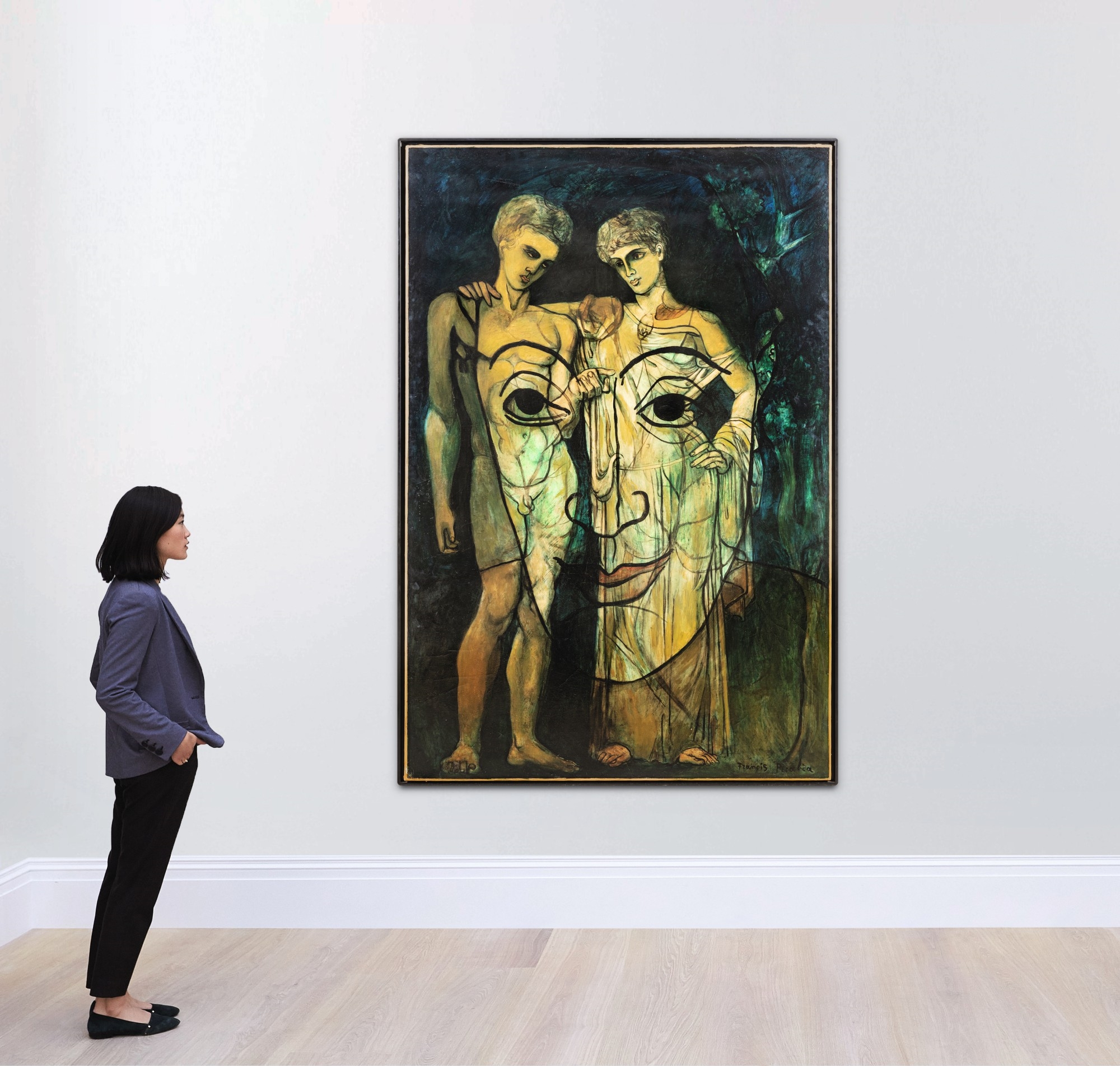 Artwork by Francis Picabia, Adam et Ève, Made of oil on canvas