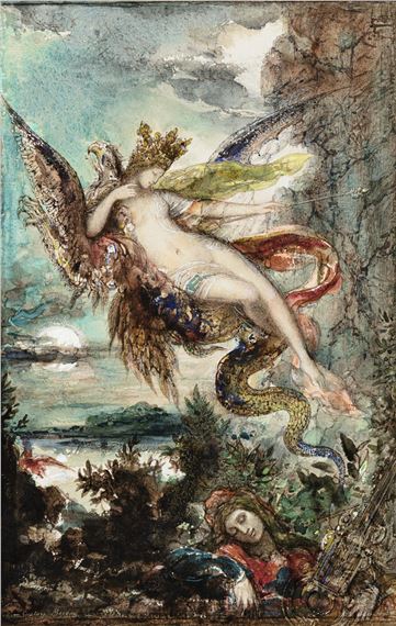 Femme sur un griffon by Gustave Moreau