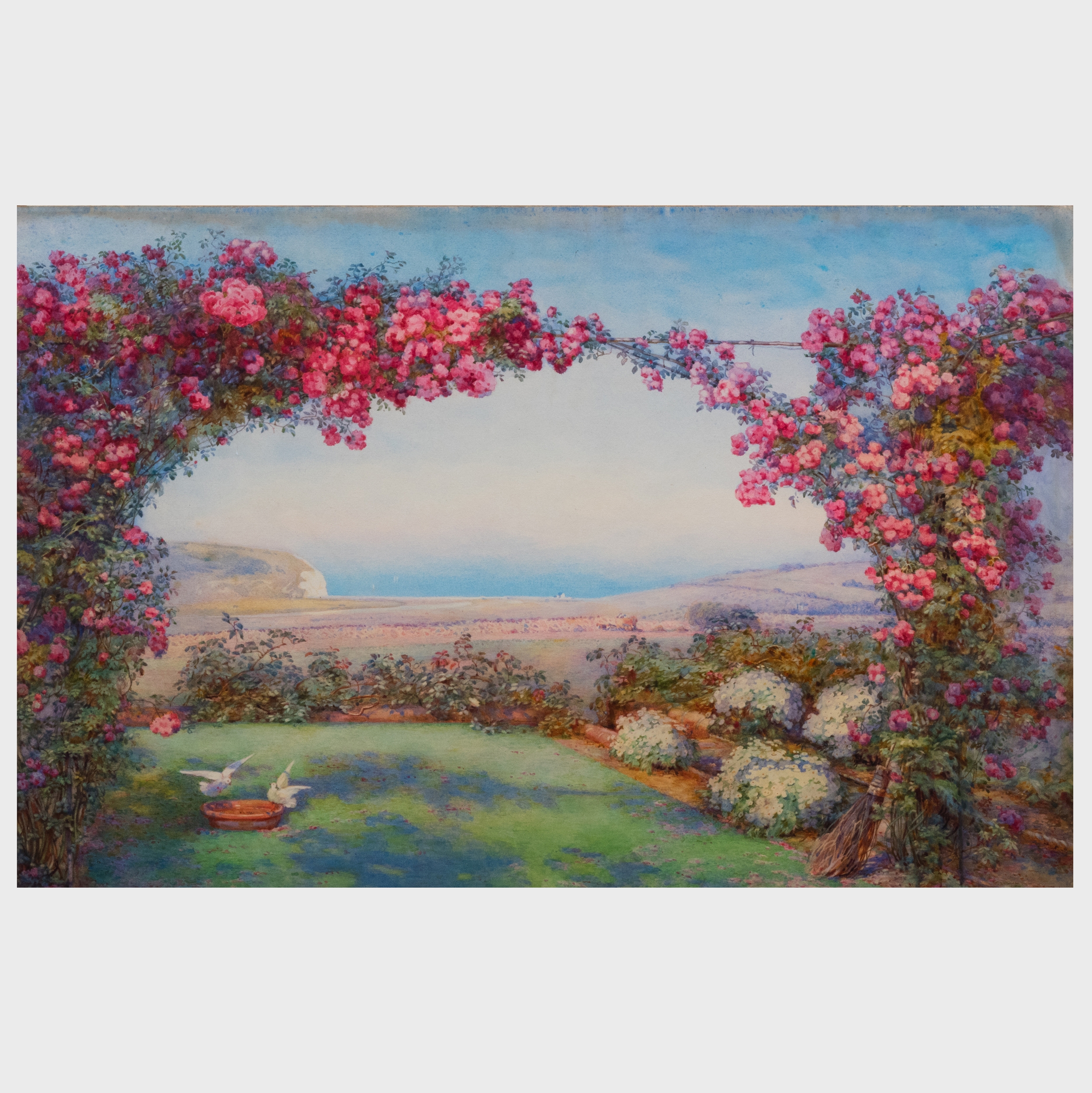 Edith Helena Adie | A Garden with a Rose Arch | MutualArt