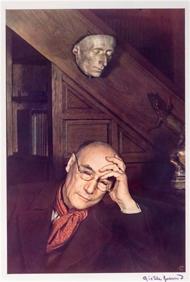 Gisele Freund Andre Gide Sous Le Masque Mortuaire De Leopardi Paris Mutualart