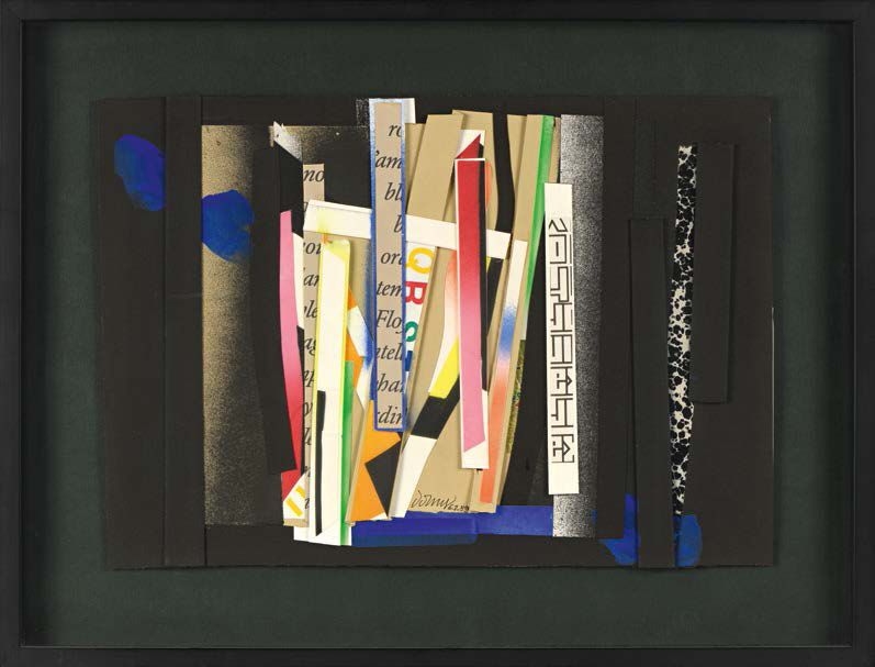 Artwork by Chilean School, 20th Century, Composition abstraite, Made of mixed media and collages on cardboard