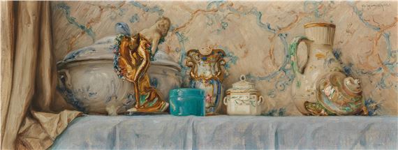 Stillleben mit Gefäßen by Alois Hänisch, 1920