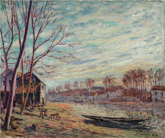Alfred Sisley | L'allée des peupliers à Moret au bord du