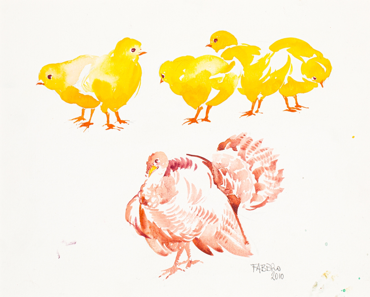 Artwork by Paolo Fabbro, Untitled, Made of Watercolor on canvas