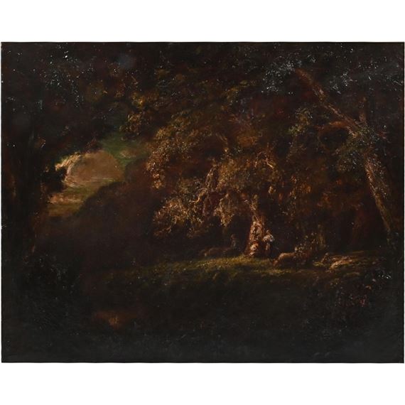 'Maidens with Sheep in a Pasture' by John Worthington Mansfield