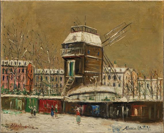 Maurice Utrillo | Moulin de la Galette sous la neige à Montmartre
