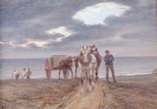 Spiaggia con cavalli by Alessandro Viazzi