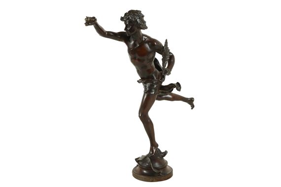 A BRONZE FIGURE OF A MAN 'VAINQUEUR' by Jean-Baptiste Germain