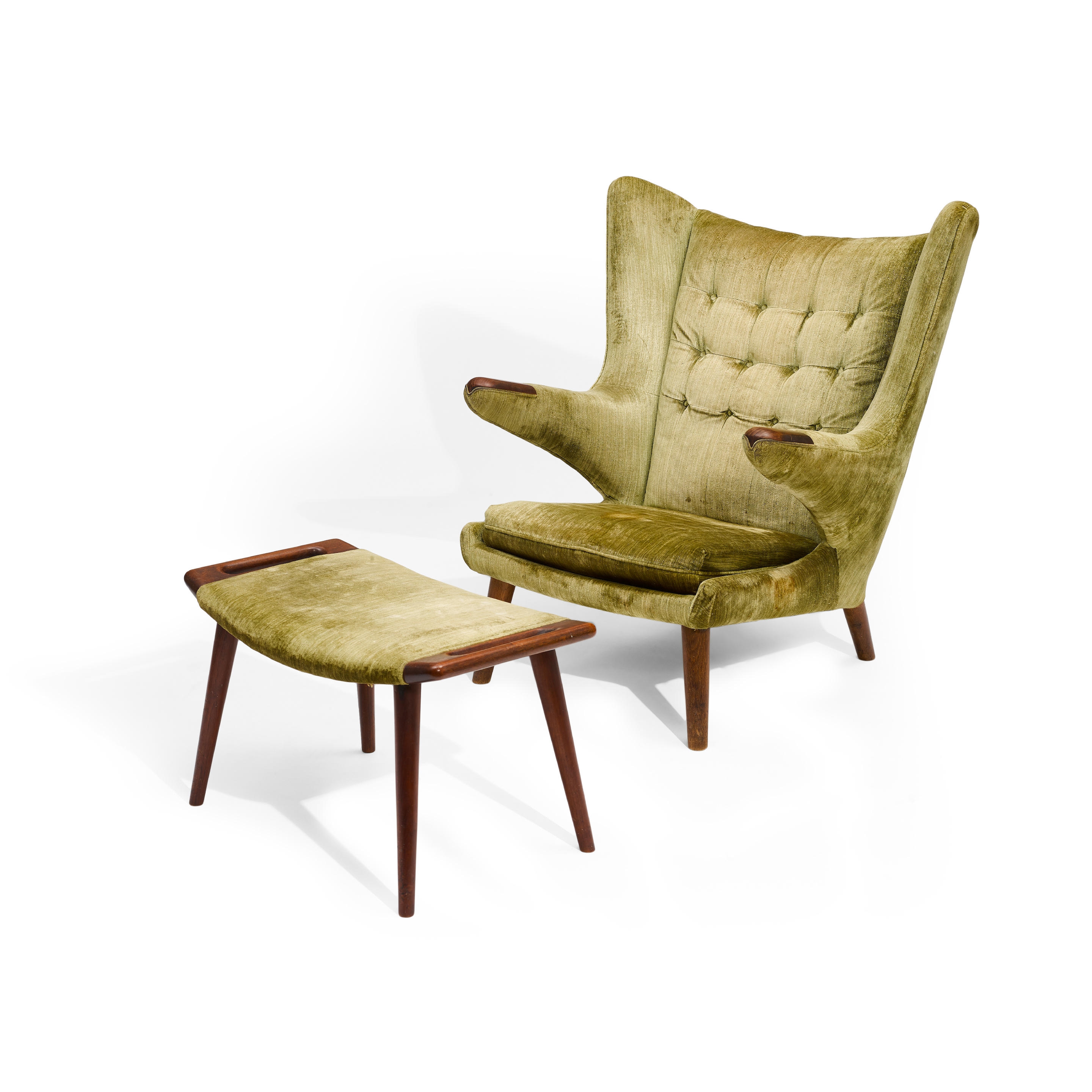 Hans J.Wegner Papa Bear Chair and Ottoman MutualArt