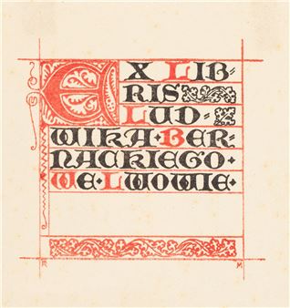Exlibris Ludwika Bernackiego - Rudolf Mekicki
