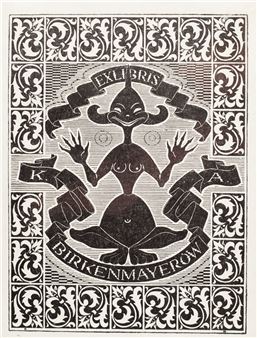 Exlibris K[onstancji] A[lfreda] Birkenmayerów - Alfred Birkenmayer