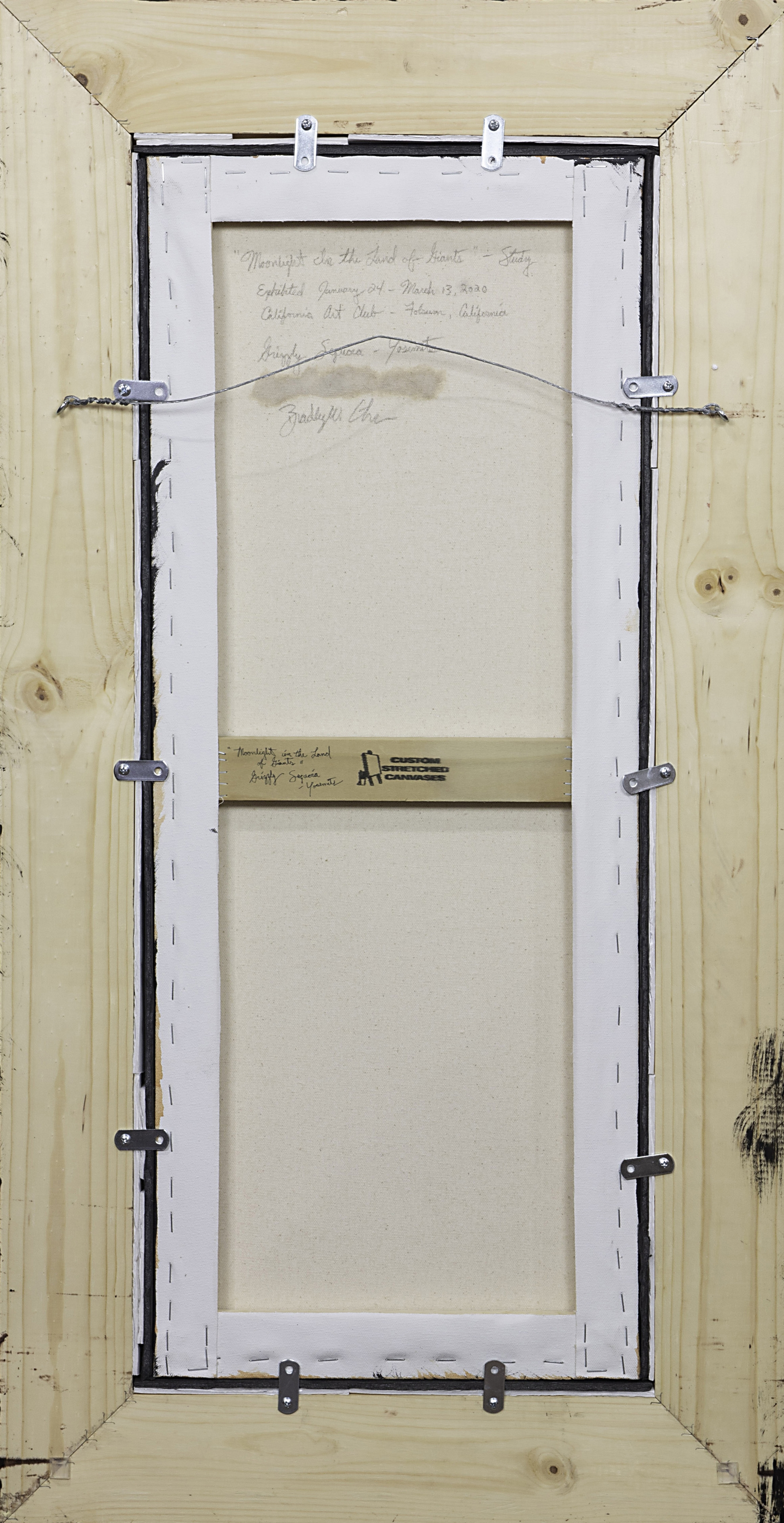 Artwork by Bradley W. Giles, Study - Moonlight in the Land of Giants, Made of oil on canvas