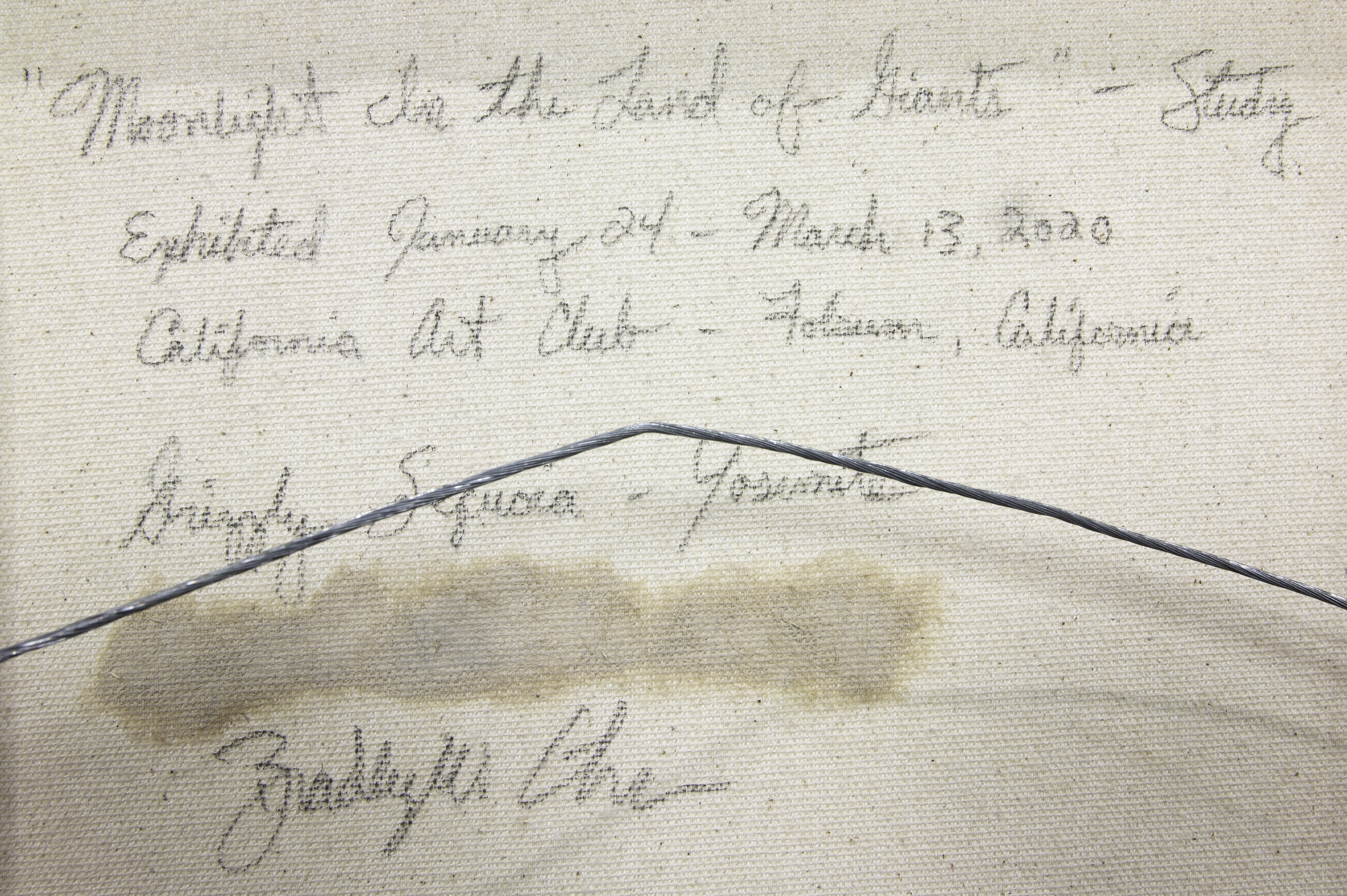 Artwork by Bradley W. Giles, Study - Moonlight in the Land of Giants, Made of oil on canvas