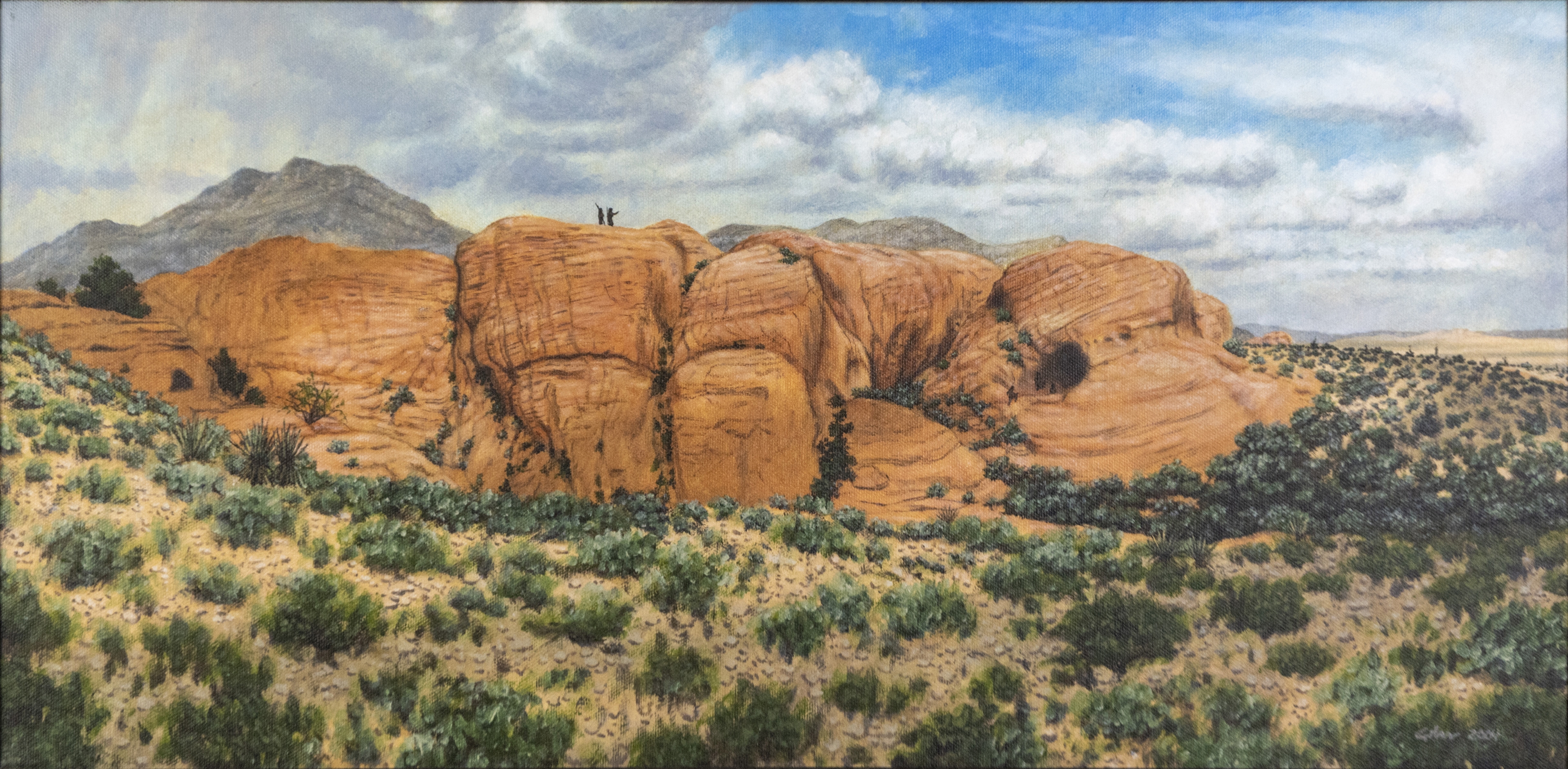 Artwork by Bradley W. Giles, The Heights at Little Red Rock, Made of oil on canvas