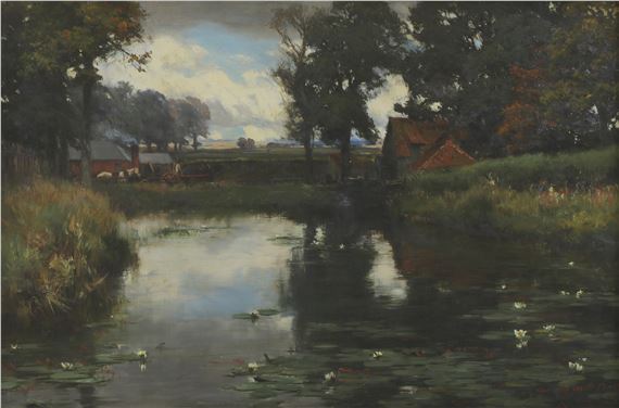 'An old mill pond' by David Farquharson