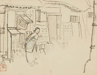 Sketch in Korea by Seison Maeda