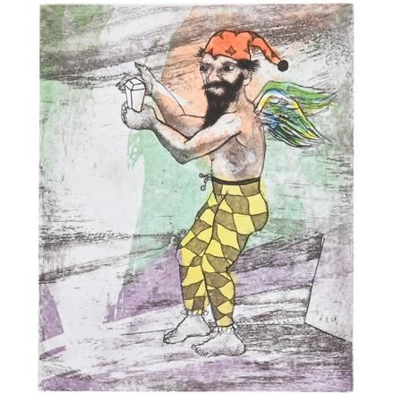 Untitled Bearded Man with Wings - Norberto Marrero