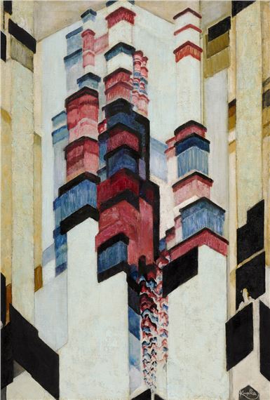 Le Jaillissement II (Tryskání II) by František Kupka, Painted in 1922-1923