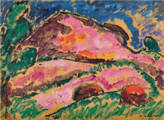 Rote Düne - Prerow (Red dune - Prerow) by Alexej von Jawlensky, dated 1911