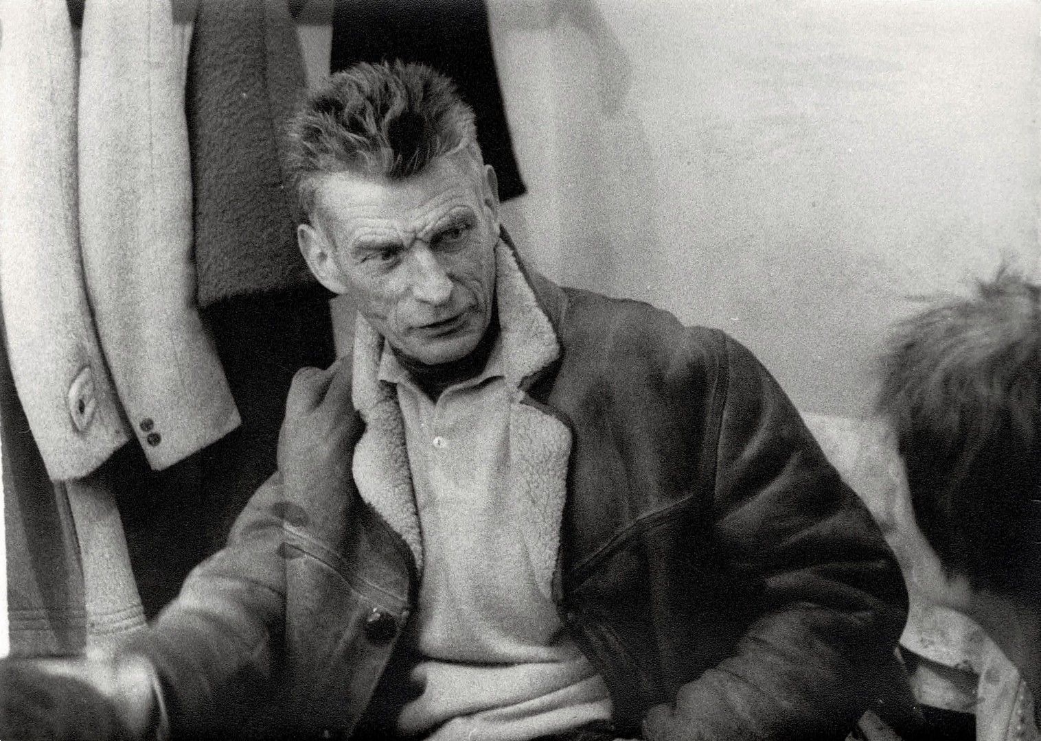 Artwork by Rosine Nusimovici, SAMUEL BECKETT, Portrait of the writer, Made of Silver print on period cartographic paper