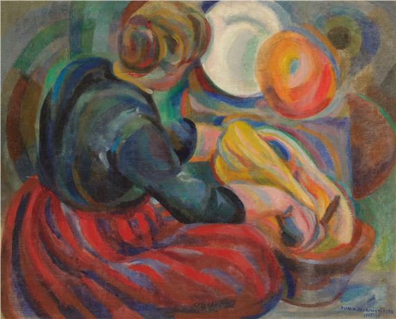 Portugaise assise by Sonia Delaunay, 1915-1916
