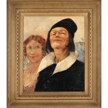 Portrait of Two Women by Georges Johannes Hoffmann