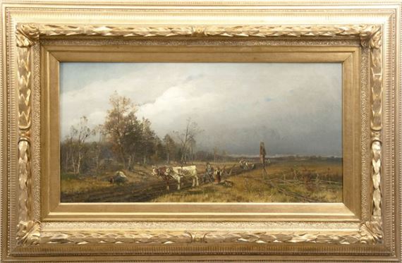 Bauern im Erdinger Moos by Conrad Wimmer, 1878