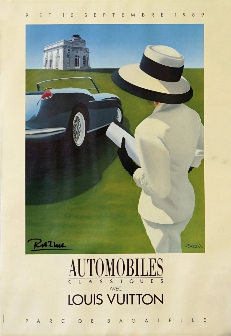 Automobiles Classiques avec Louis Vuitton, Parc de Bagatelle Vintage  Poster