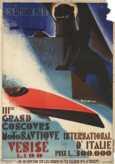 III Grand Concours Motonautique Venise Lido by Giuseppe Riccobaldi, 1931