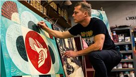 American Street Artist Shepard Fairey Opens His First Middle East Show in Dubai