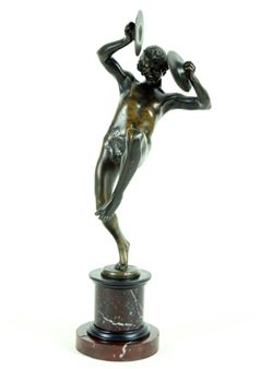 An antique Bacchus figure folding cymbals - Eugène Désiré Piron