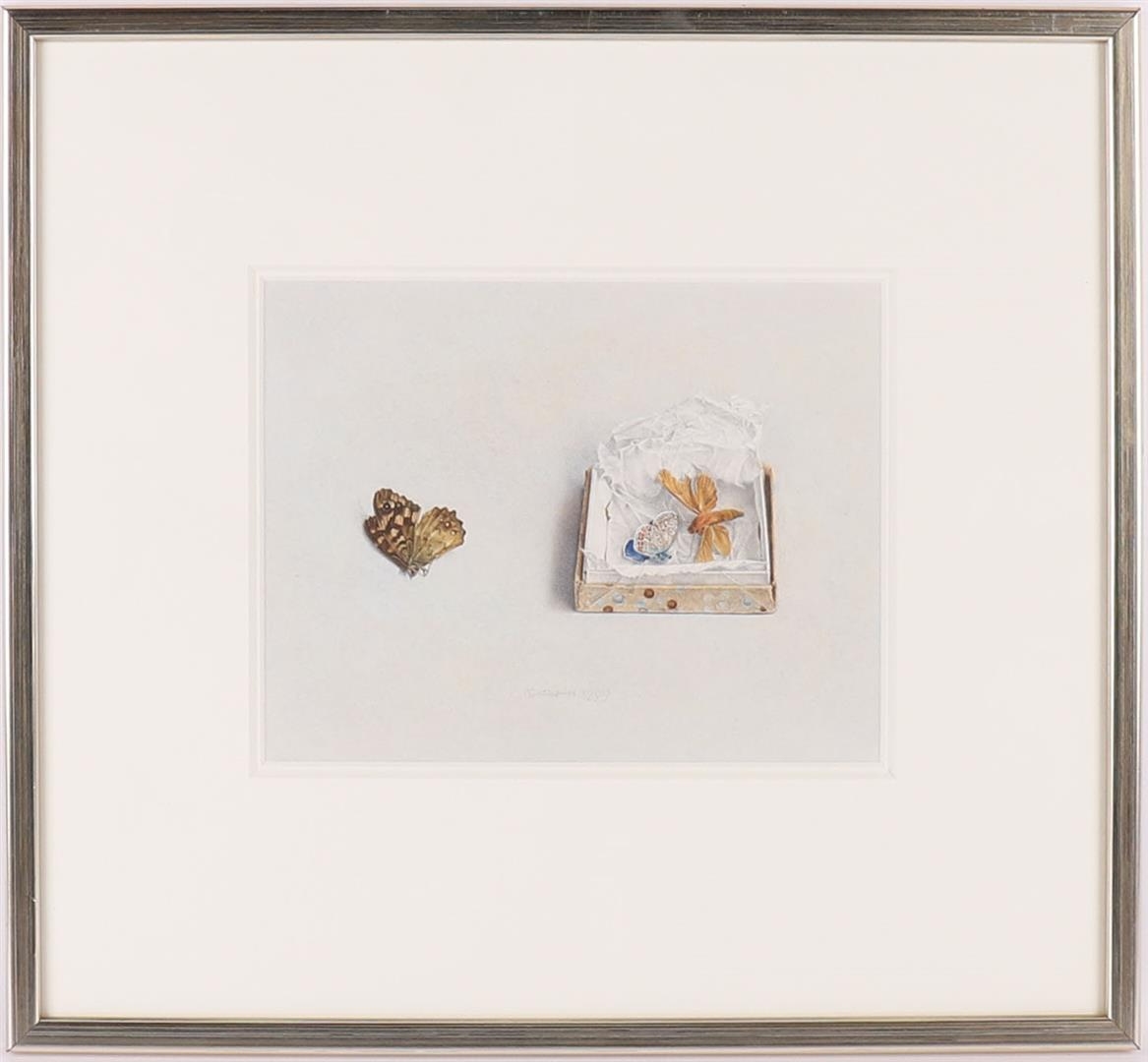 Artwork by Chris Herenius, Still life with box, Made of watercolor  on  paper